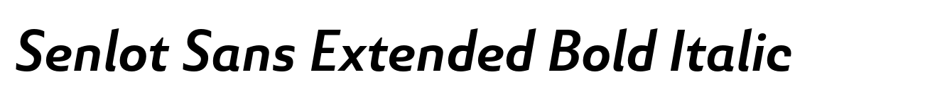 Senlot Sans Extended Bold Italic